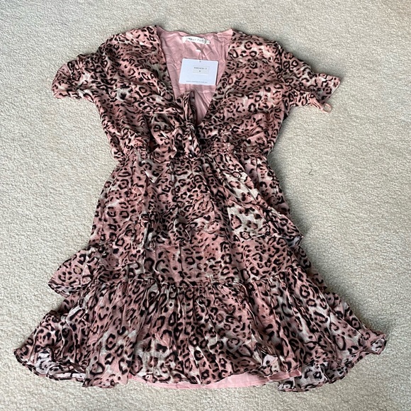 sweet pot Dresses & Skirts - Sweet Pot Pink Leopard Print Mini Dress NWT